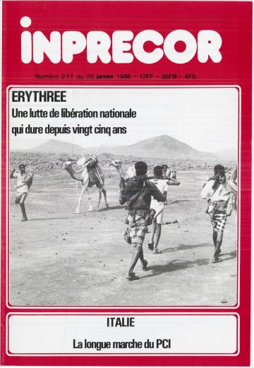 Couverture, Inprecor n° 211