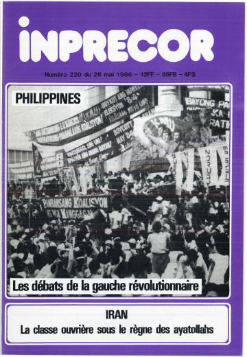 Couverture, Inprecor n° 220