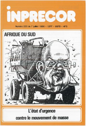 Couverture, Inprecor n° 223