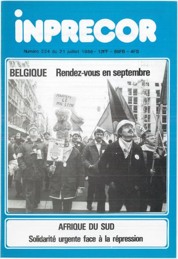 Couverture, Inprecor n° 224