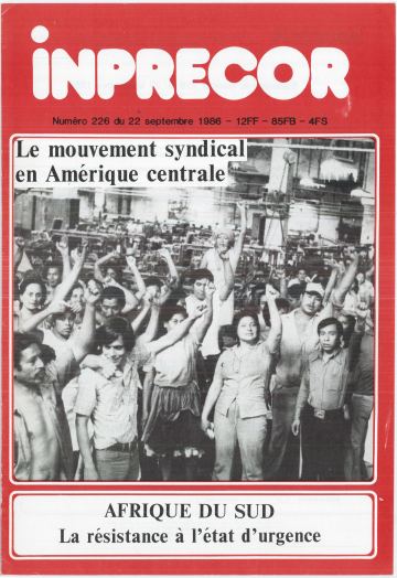 Couverture, Inprecor n° 226