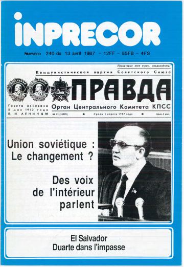 Couverture, Inprecor n° 240