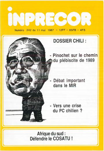 Couverture, Inprecor n° 242