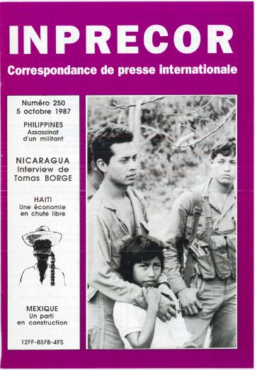 Couverture, Inprecor n° 250