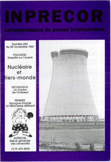 Couverture, Inprecor n° 254