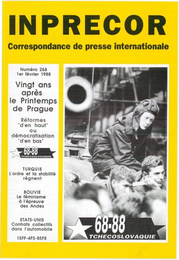 Couverture, Inprecor n° 258