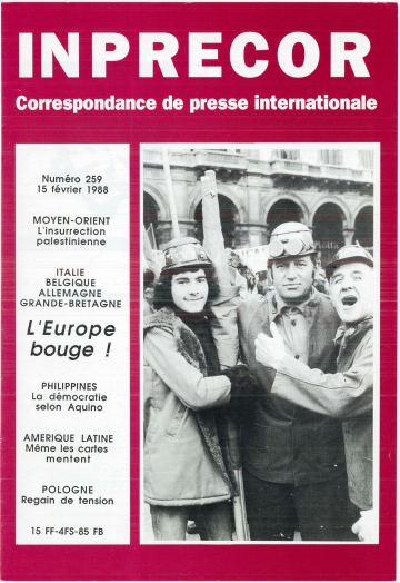 Couverture, Inprecor n° 259