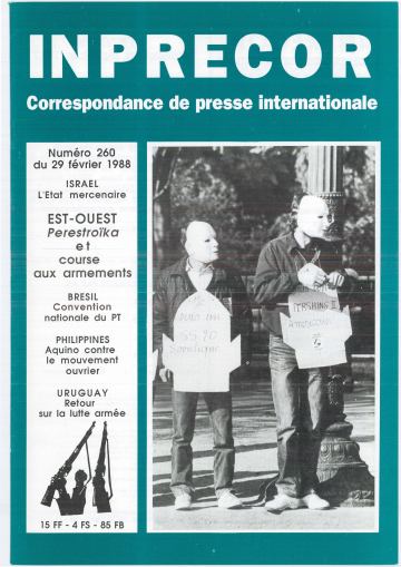 Couverture, Inprecor n° 260
