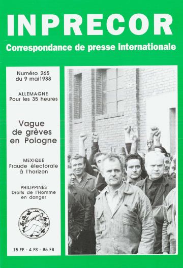 Couverture, Inprecor n° 265