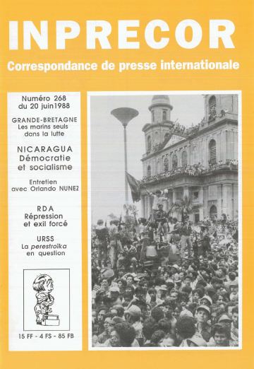 Couverture, Inprecor n° 268