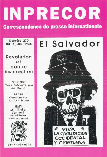 Couverture, Inprecor n° 270