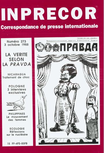 Couverture, Inprecor n° 273