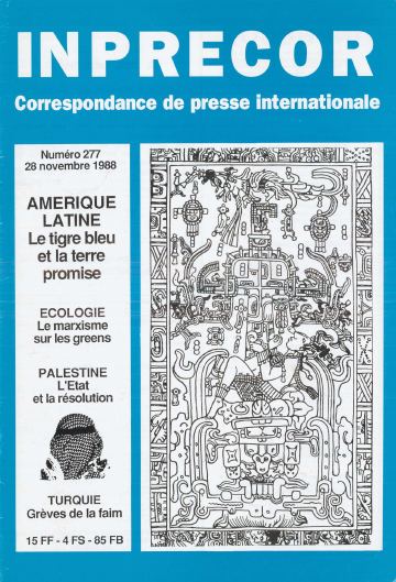 Couverture, Inprecor n° 277