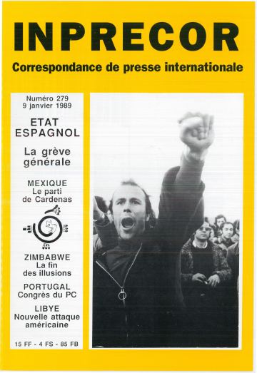 Couverture, Inprecor n° 279