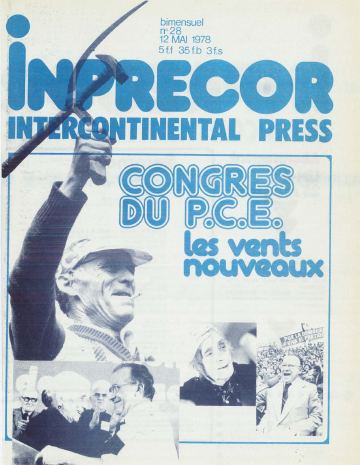 Couverture, Inprecor n° 28