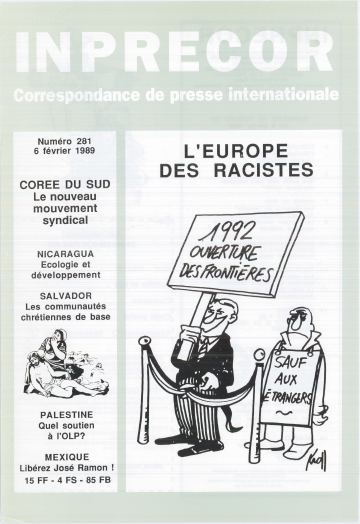 Couverture, Inprecor n° 281