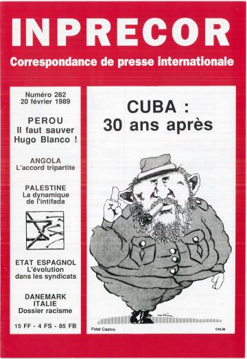 Couverture, Inprecor n° 282