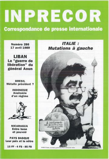 Couverture, Inprecor n° 286