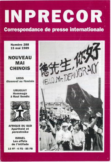 Couverture, Inprecor n° 288