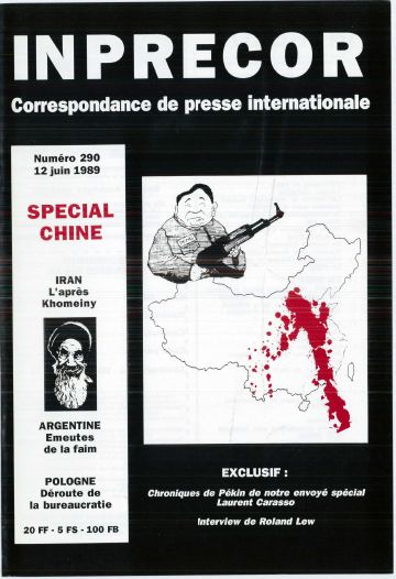 Couverture, Inprecor n° 290