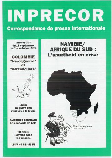 Couverture, Inprecor n° 293