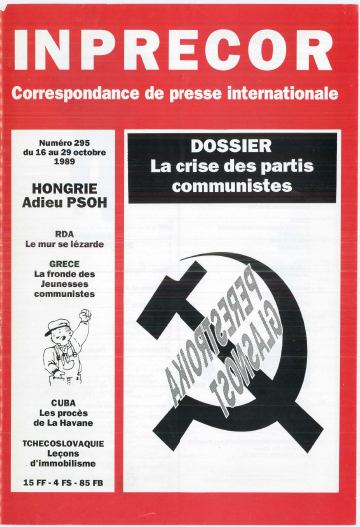 Couverture, Inprecor n° 295