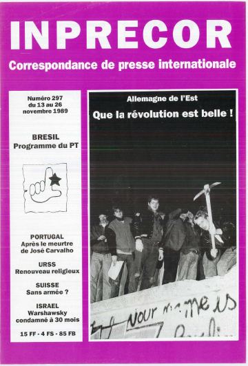Couverture, Inprecor n° 297