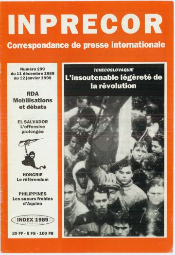 Couverture, Inprecor n° 299