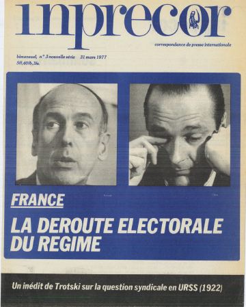 Couverture, Inprecor n° 3