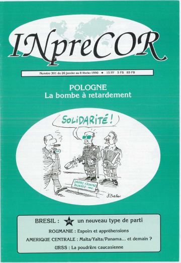 Couverture, Inprecor n° 301