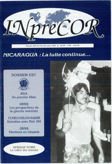 Couverture, Inprecor n° 304