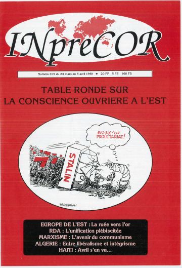 Couverture, Inprecor n° 305