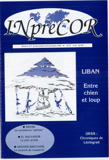 Couverture, Inprecor n° 317
