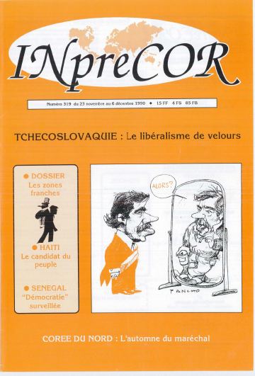 Couverture, Inprecor n° 319