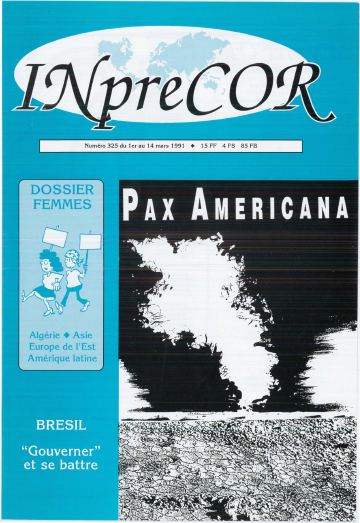 Couverture, Inprecor n° 325