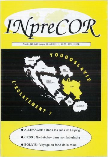 Couverture, Inprecor n° 327