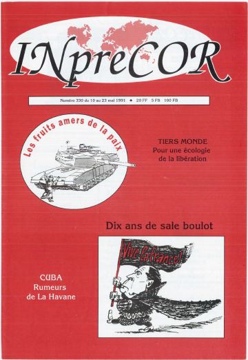 Couverture, Inprecor n° 330
