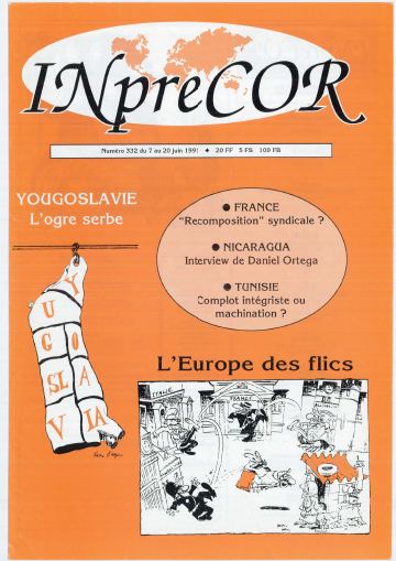 Couverture, Inprecor n° 332