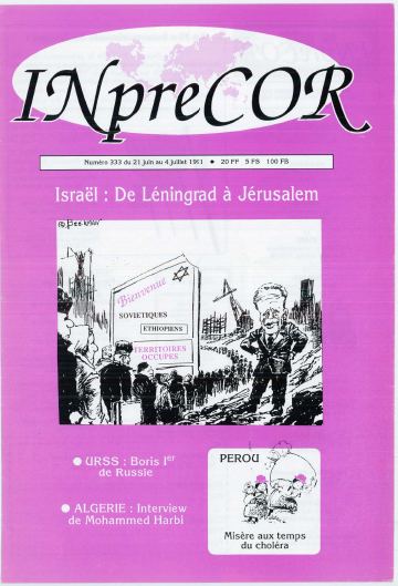Couverture, Inprecor n° 333