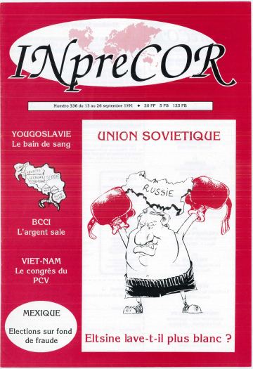 Couverture, Inprecor n° 336