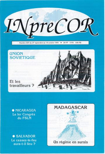 Couverture, Inprecor n° 337