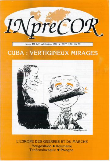 Couverture, Inprecor n° 338