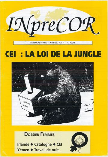 Couverture, Inprecor n° 348
