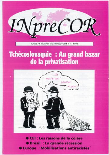Couverture, Inprecor n° 349