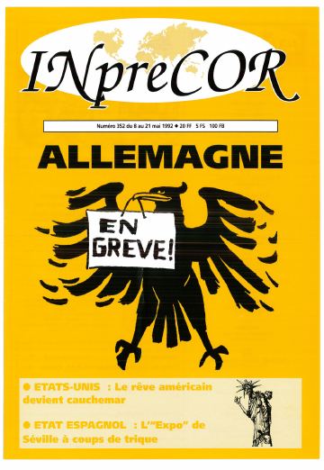 Couverture, Inprecor n° 352