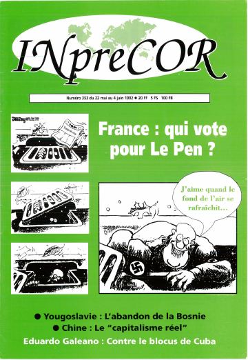 Couverture, Inprecor n° 353