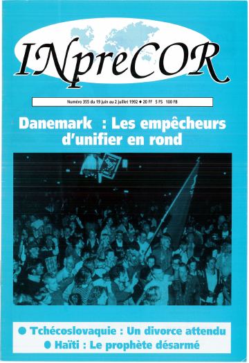 Couverture, Inprecor n° 355