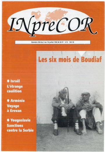 Couverture, Inprecor n° 356