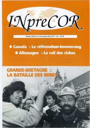 Couverture, Inprecor n° 362