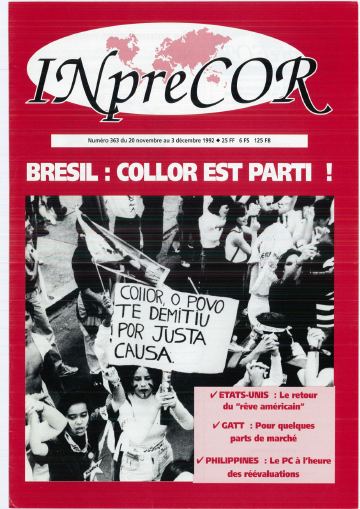 Couverture, Inprecor n° 363